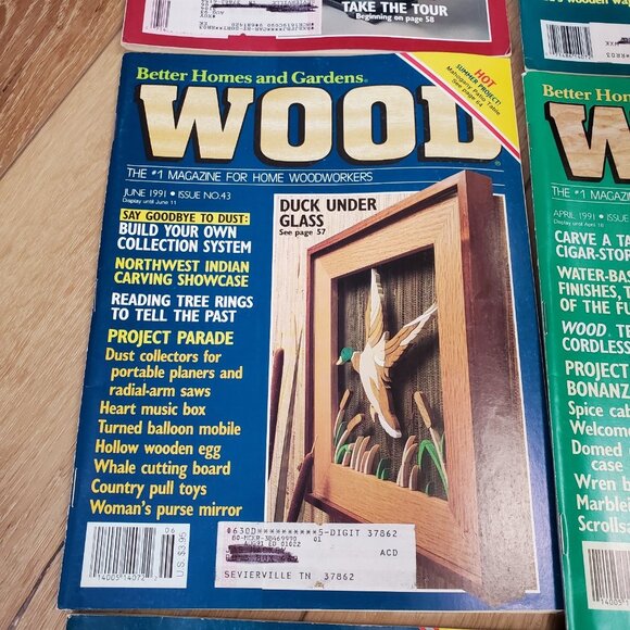 Lot of (6) WOOD MAGAZINE Better Homes and Gardens 1990s-2000s Issues - Picture 5 of 11